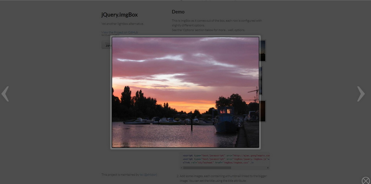 jQuery imgBox一款图片点击放大浏览插件